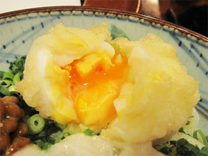 13半熟卵天150円@讃岐うどん・へんろみち