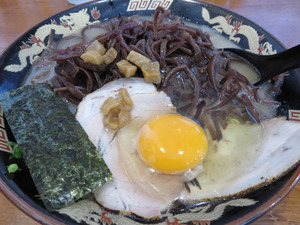 19キクラゲラーメン680円+生卵50円