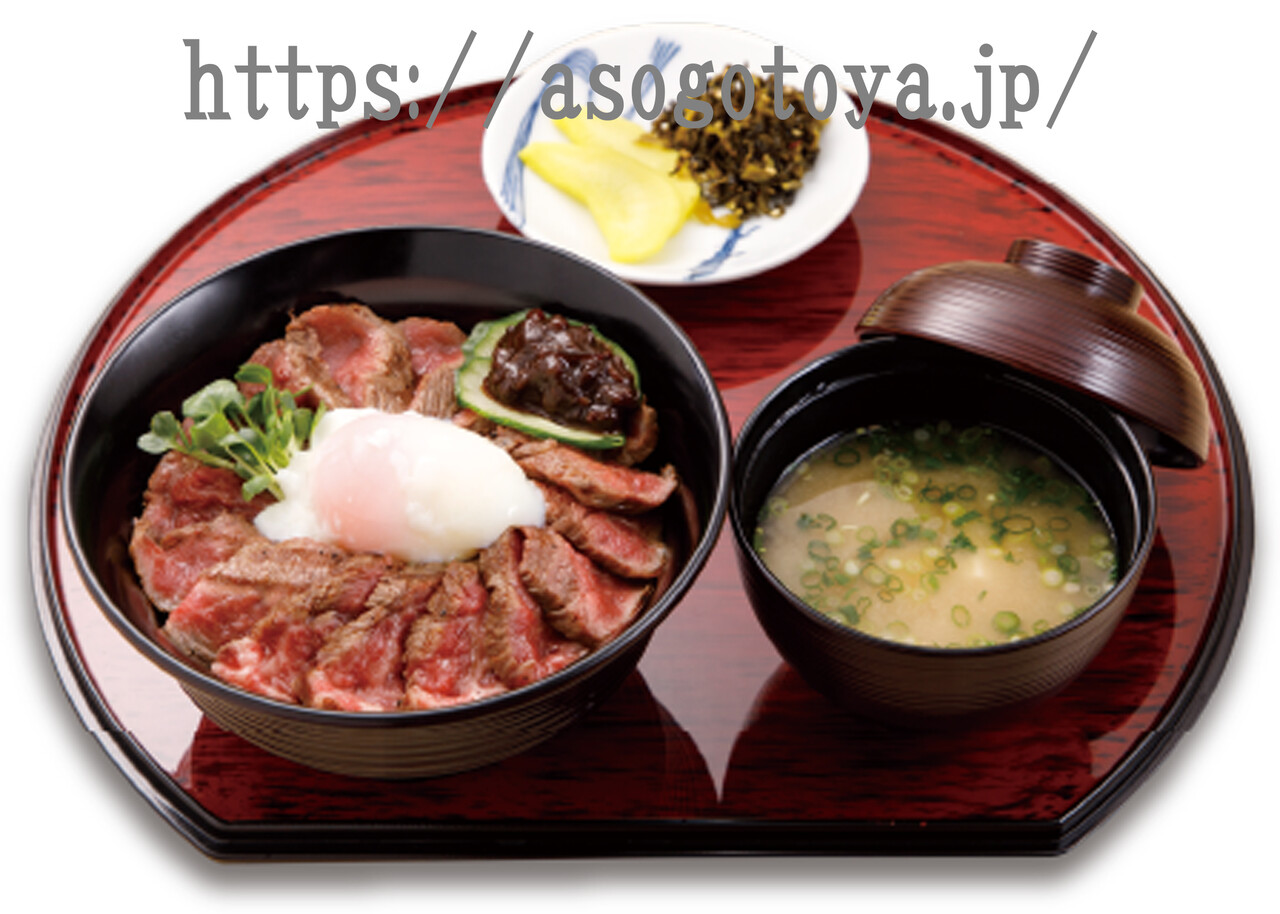 博多おんな節 熊本 阿蘇名物 熊本あか牛丼 だご汁定食 ごとう屋 阿蘇店