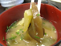 料理:茄子と豆腐の味噌汁@だるまの天ぷら定食・吉塚本店