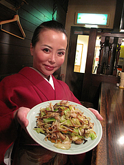 6ランチ:博多皿うどん600円@焼鳥パイレーツ・ジュジュ・天神今泉