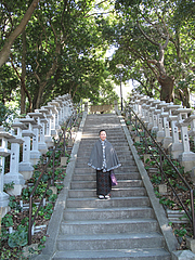 外観:階段。寒い@高宮八幡宮・福岡