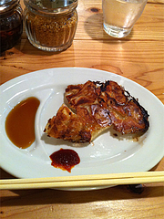 ランチ:パリパリの一口餃子ニンニク抜き5個@ラーメン壱の家・西通り・天神