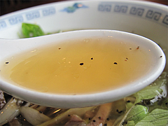 料理:ネギ汁そば(葱油湯麺)スープ@中華料理・点心楼・台北・若久