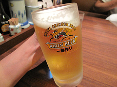 料理:生ビール@やよい軒・天神2丁目店