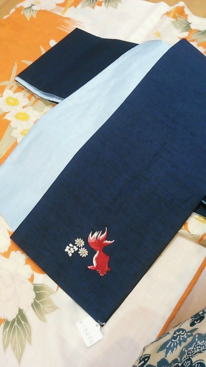 撫松庵 金魚刺繍 半幅帯 撫松庵 金魚刺繍 半幅帯 楽天市場】【撫松庵】