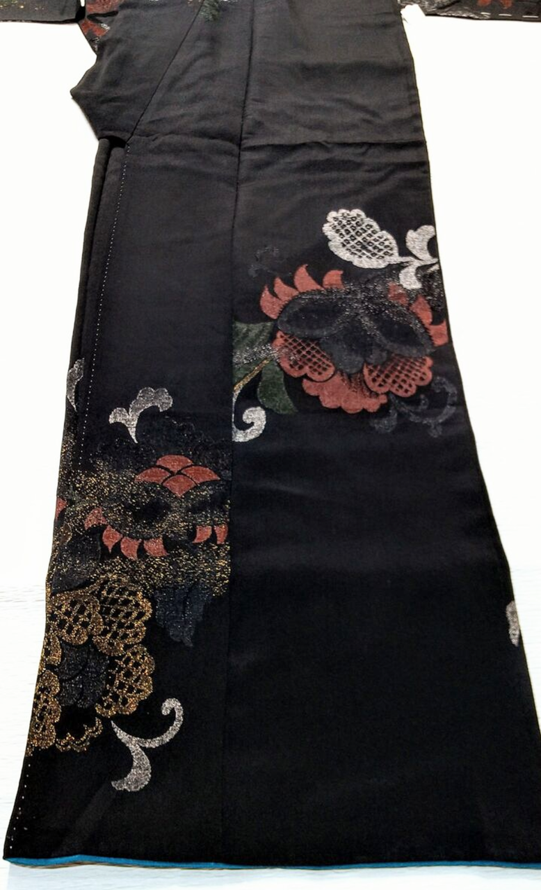 アンティークの逸品 縫い取りお召しに刺繍～龍村の名古屋帯と龍柄の 