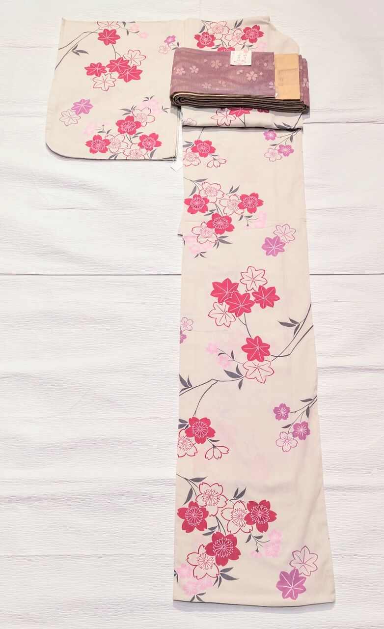 浴衣 ピンク 綿100% 花古今 ゆかた 古今 紫陽花 （ピンク） 綿 桃色