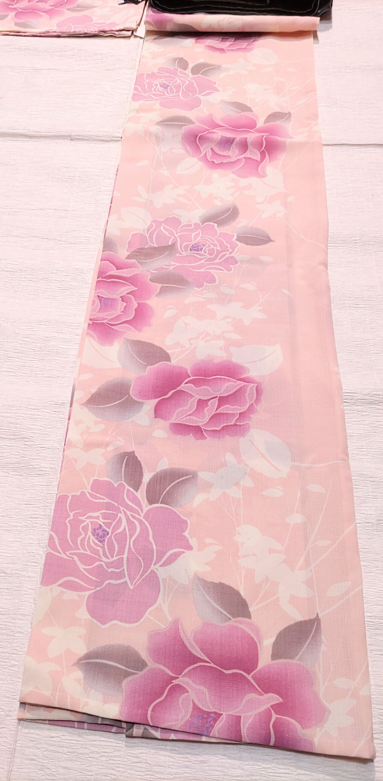 撫松庵 セオα浴衣 薔薇柄～黒レースの半幅帯～ : ぶどうの木の小りす