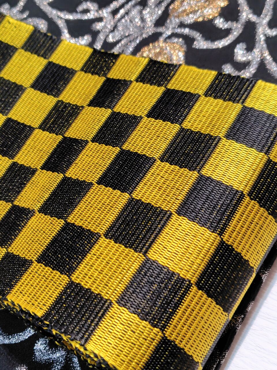 な*な様 アンティーク マジョリカお召 付下げ 美しい加工 正絹