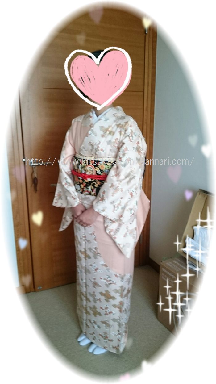 墨田区両国へ出張着付け 春いっぱい桜色の訪問着で卒園式へ 出張着付け 出張着付け教室の 着付けkiki ブログ