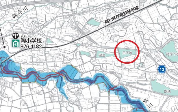 ヤドン県。また「ため池」で死人】香川県綾川町陶の王子池に軽自動車が
