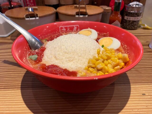 1242杯目 スイカジュースは不味いのか 旨いのか 九十九ラーメン の マル究トマトチーズラーメン 津田沼 らーめん珍宝館 1242杯目 スイカジュースは不味いのか 旨いのか 九十九ラーメン の マル究トマトチーズラーメン 津田沼 らーめん珍宝館