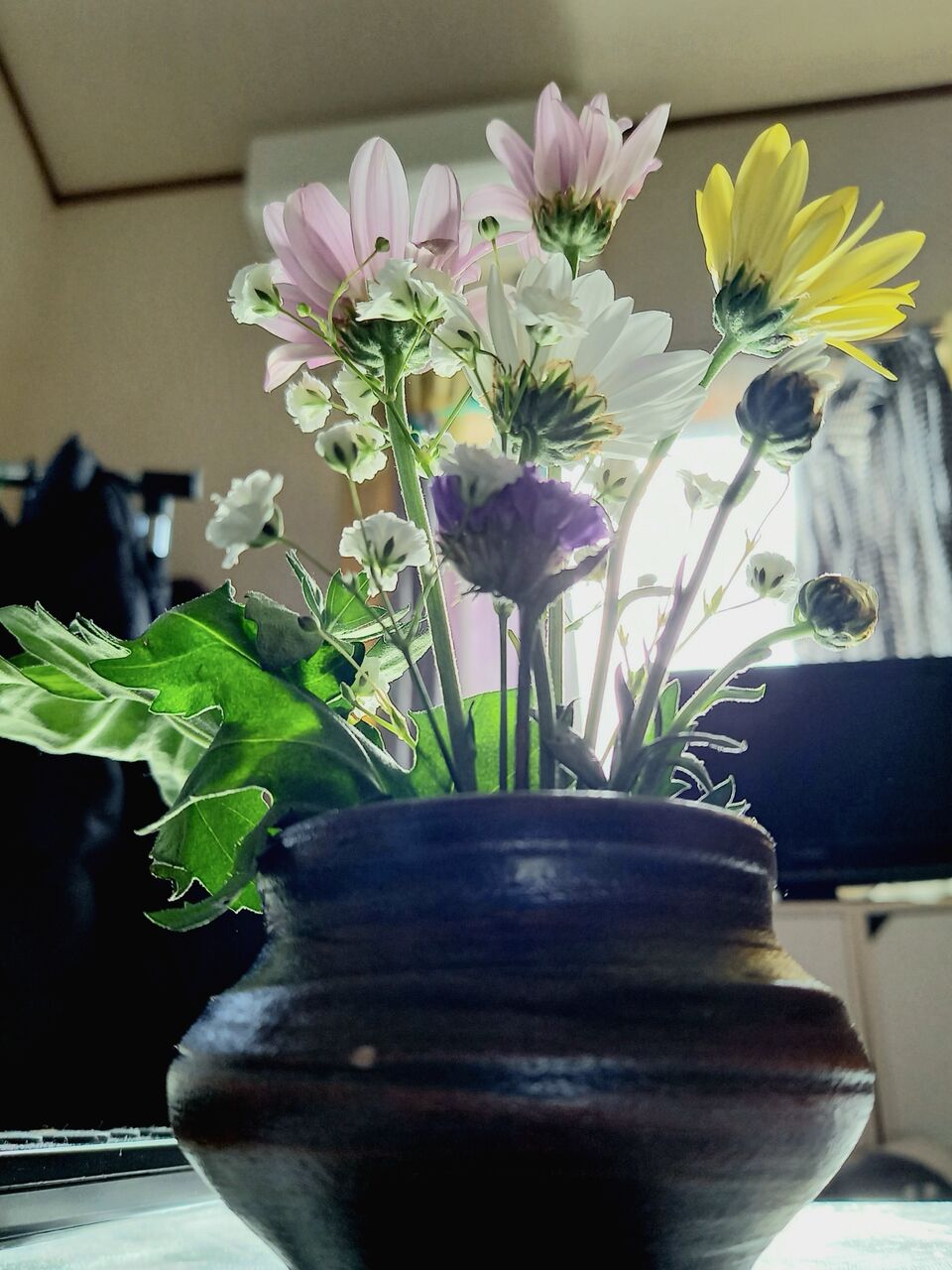 花瓶に生けた花 茨城東海岸