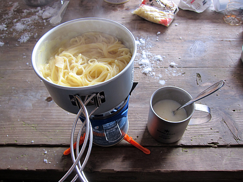 ジェットボイルでパスタ3 ジェットボイルでパスタ3