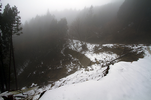 高見山_道路陥没_20120121 高見山_道路陥没_20120121
