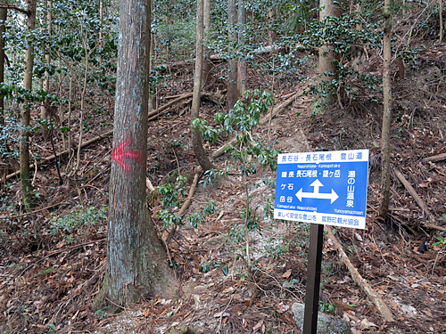 鎌ヶ岳_長石尾根分岐地点 鎌ヶ岳_長石尾根分岐地点