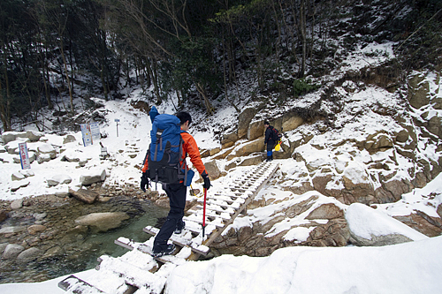 御在所岳_裏登山道の橋201202 御在所岳_裏登山道の橋201202