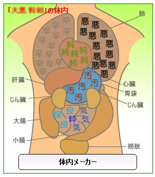 体内メーカー半角
