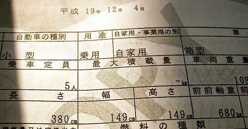 車検証