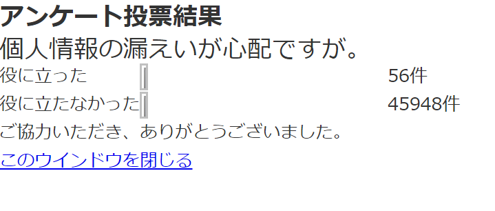 アンケート投票結果