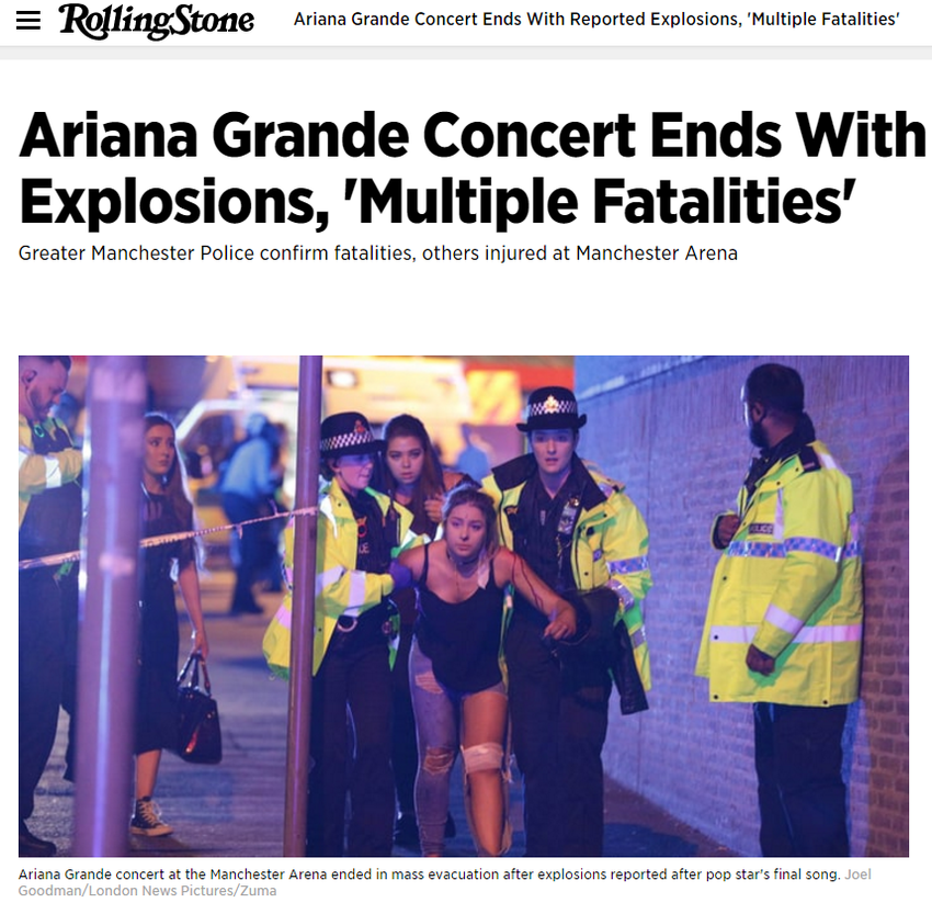 Explosions Reported at Ariana Grande Concert in Manchestere