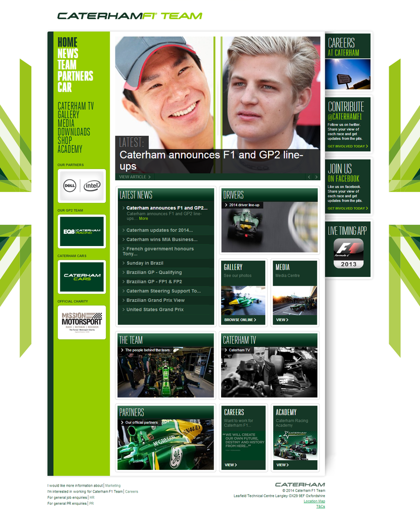 Caterham F1 Team   Home