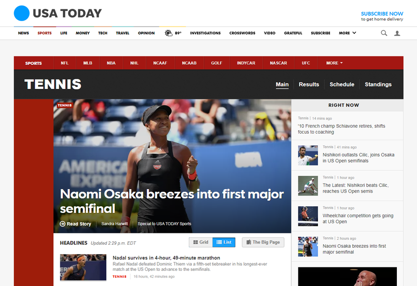TENNIS News USA TODAY