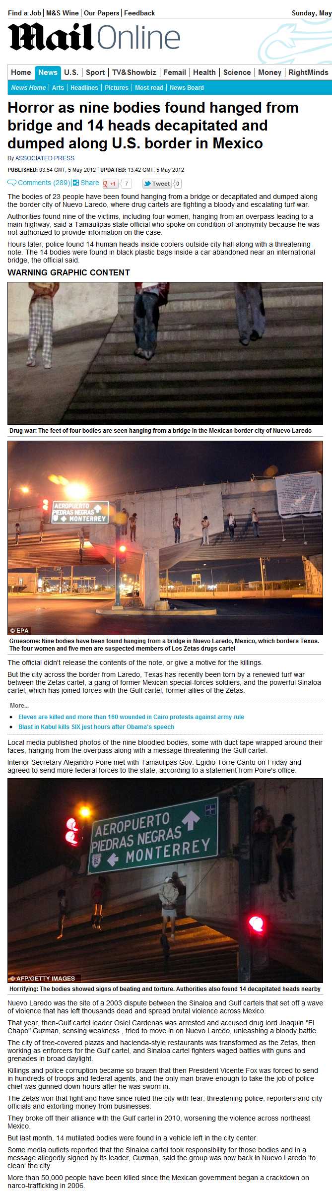 Horror as nine found hanged from bridge