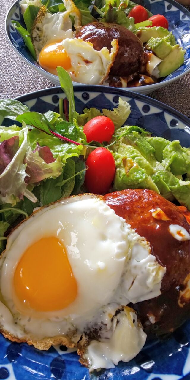 冷凍ハンバーグでロコモコ丼ランチ キングモーモンの日記