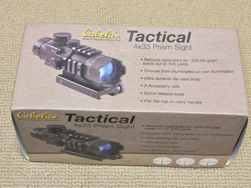 スコープ】Cabela's Tactical Prism Sight4×33【レビュー】 : Airsoft