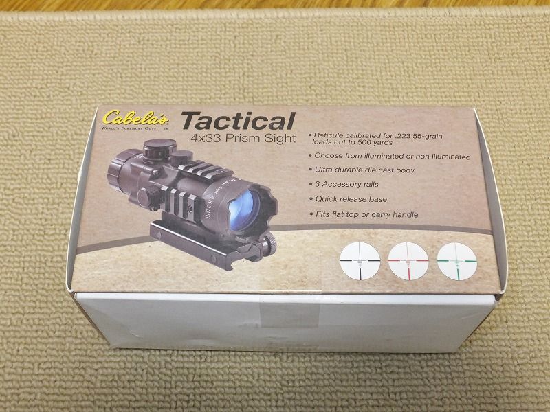 スコープ】Cabela's Tactical Prism Sight4×33【レビュー】 : Airsoft