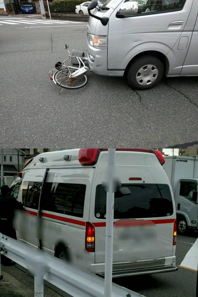 信号のない横断歩道で止まらない車カスが自転車