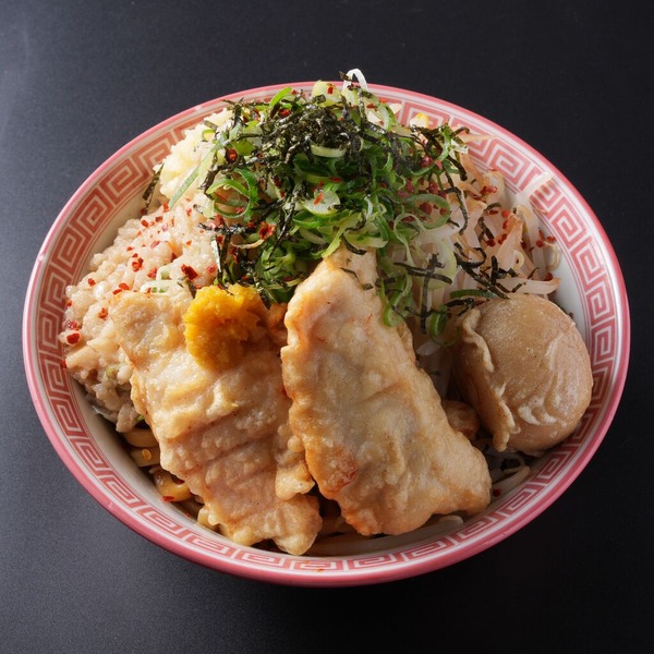 麺屋きん次郎 柚子胡椒と溜り醤油の鶏天辛油そば 加工