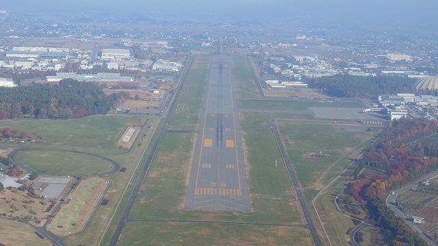 松本空港 着陸 晴れの空blog