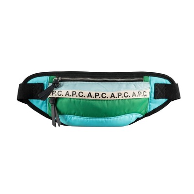A.P.C. HOMME Repeat Hip Bag Green (1)