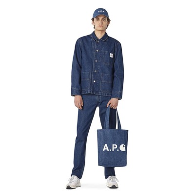 A.P.C. Carhartt Tote Bag Blue (3)