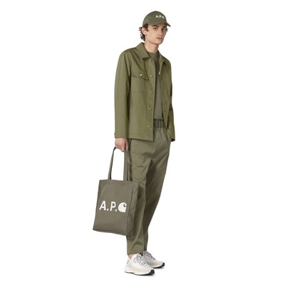 A.P.C. Carhartt Tote Bag Khaki (3)