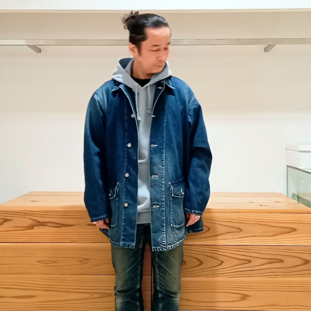 everyone soft denim coverall jacket 前橋 M everyone soft denim
