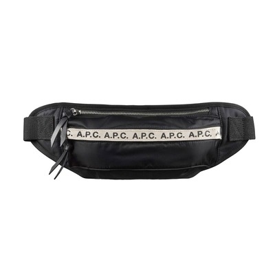 A.P.C. HOMME Repeat Hip Bag Black (1)