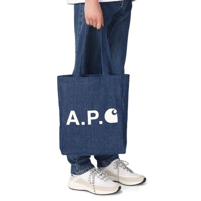 A.P.C. Carhartt Tote Bag Blue (2)