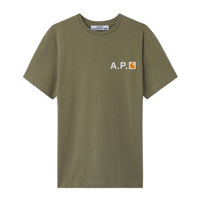 A.P.C. Carhartt Fire Tee ShirtsZ Khaki (1)