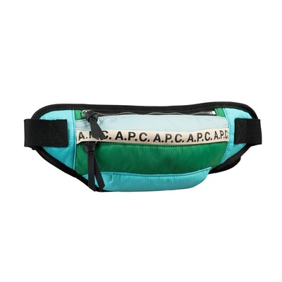 A.P.C. HOMME Repeat Hip Bag Green (3)
