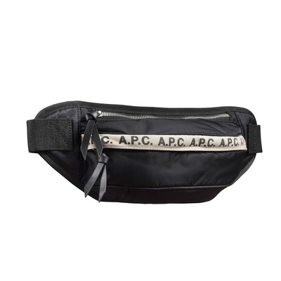 A.P.C. HOMME Repeat Hip Bag Black (3)