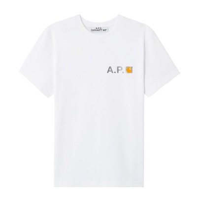 A.P.C. Carhartt Fire Tee Shirts White (1)
