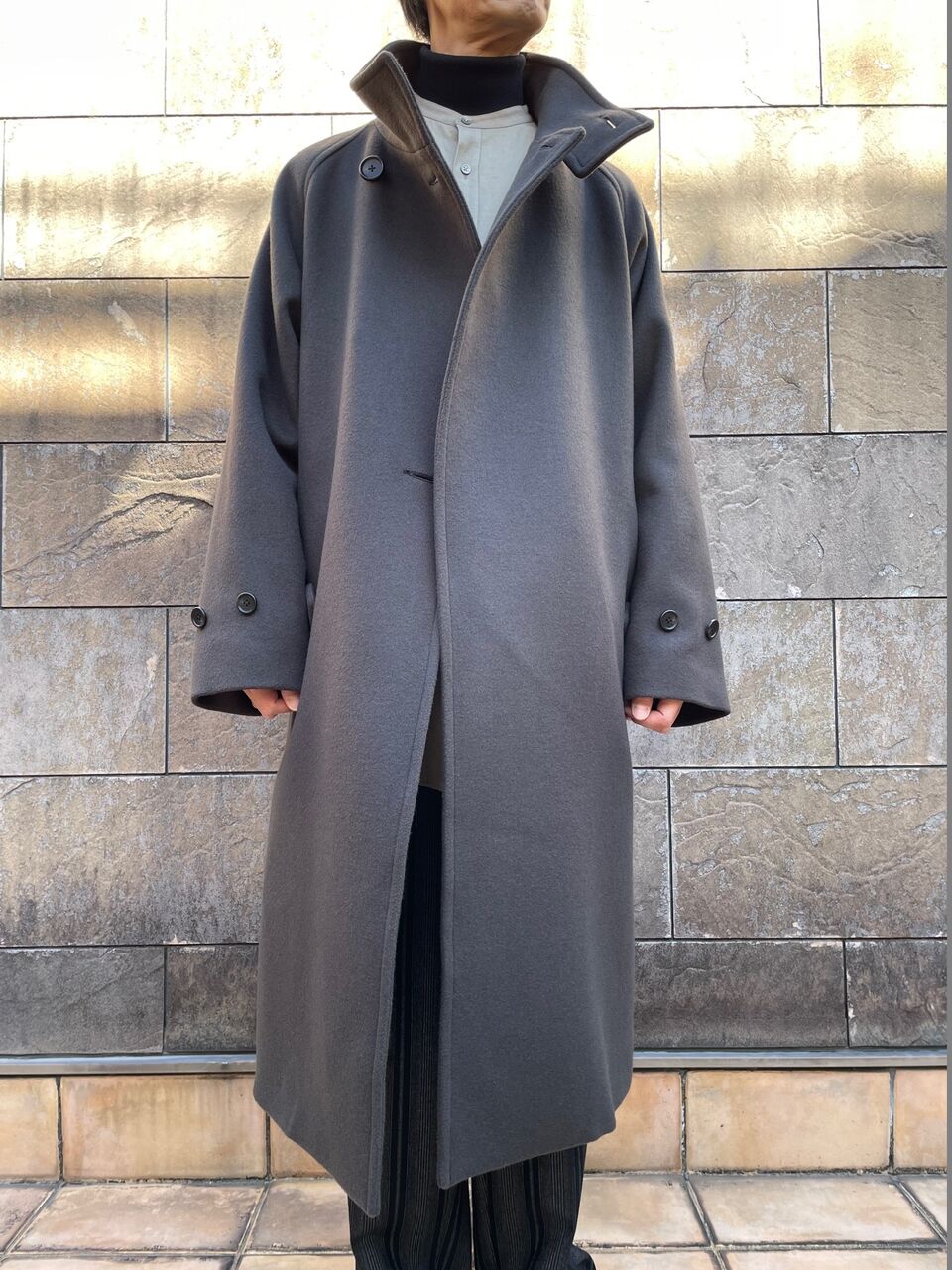 ジャケット・アウター RAINMAKER stand collar belted coat size4 RAINMAKER - STAND COLLAR BELTED COAT / スタンド カラー ベルテッド