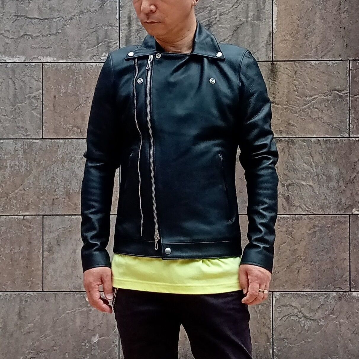 STRUM ( ストラム ) オイルカーフ RAVEN ダブルライダースジャケット