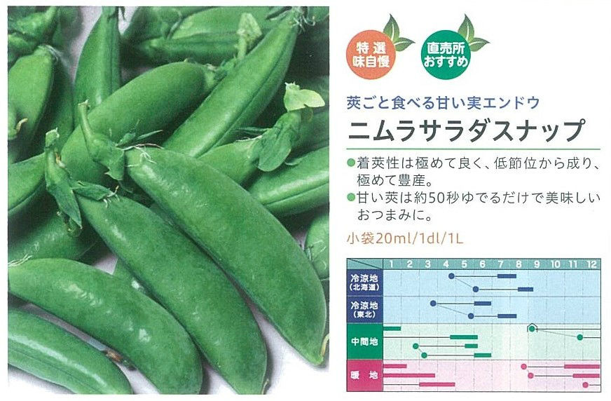 ニムラサラダスナップ スナップエンドウ1L×4袋セット ニムラ サラダ