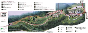 金山城ルート図