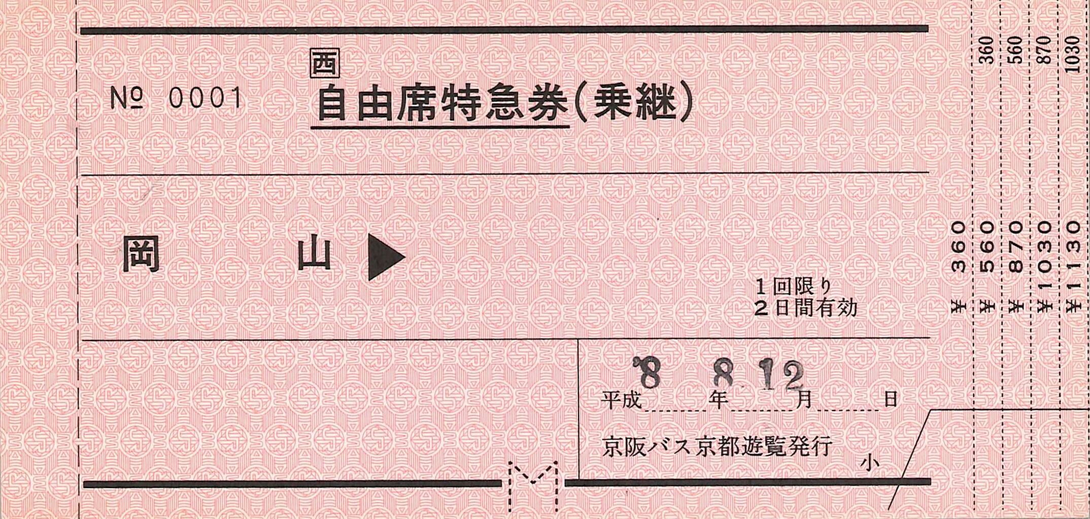 サ*イ様 使用済み特急券・急行券　京阪バス京都遊覧発行 使用済み特急券・急行券 京阪バス京都遊覧発行 - メルカリ